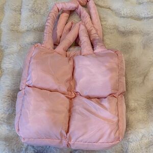 Pink Quilted Tote Bag